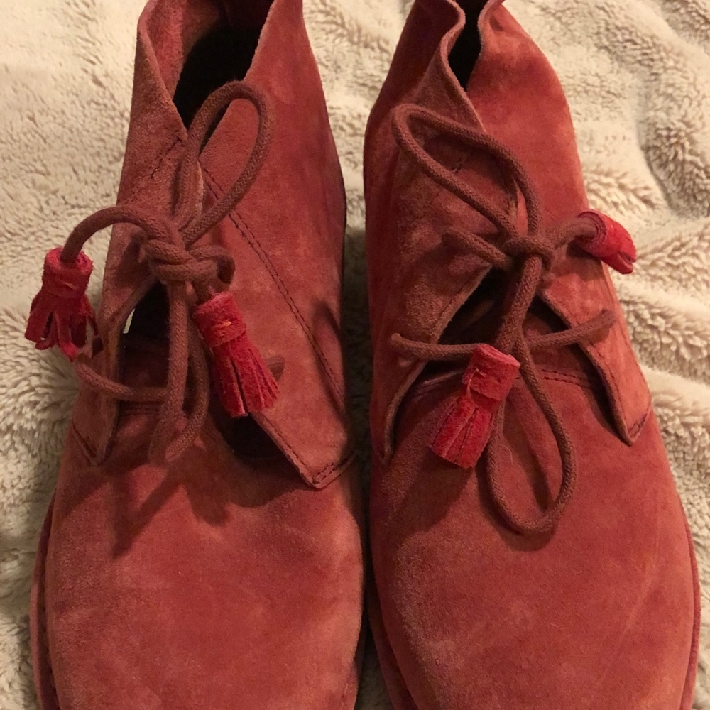 Rust Suede Ankle Boots Hush puppies never worn size 7 - Picture 6 of 9